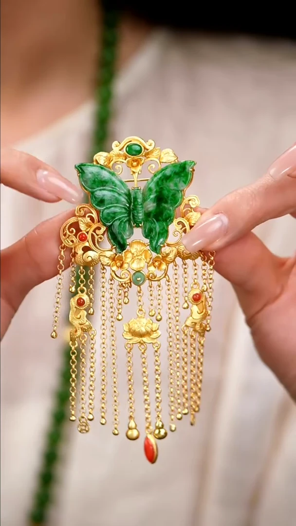 翡翠未镶嵌胸饰胸针36