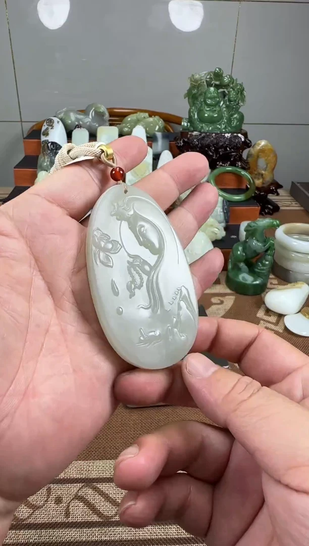未镶嵌和田玉挂件和田玉观音 官印59克