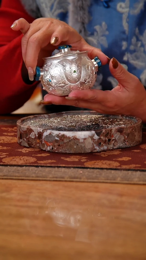 盛唐工坊 足银999 手工泡茶壶