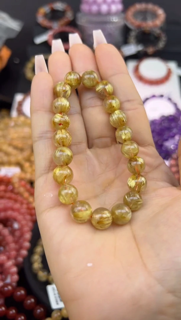 未镶嵌手串水晶金发晶8.8mm