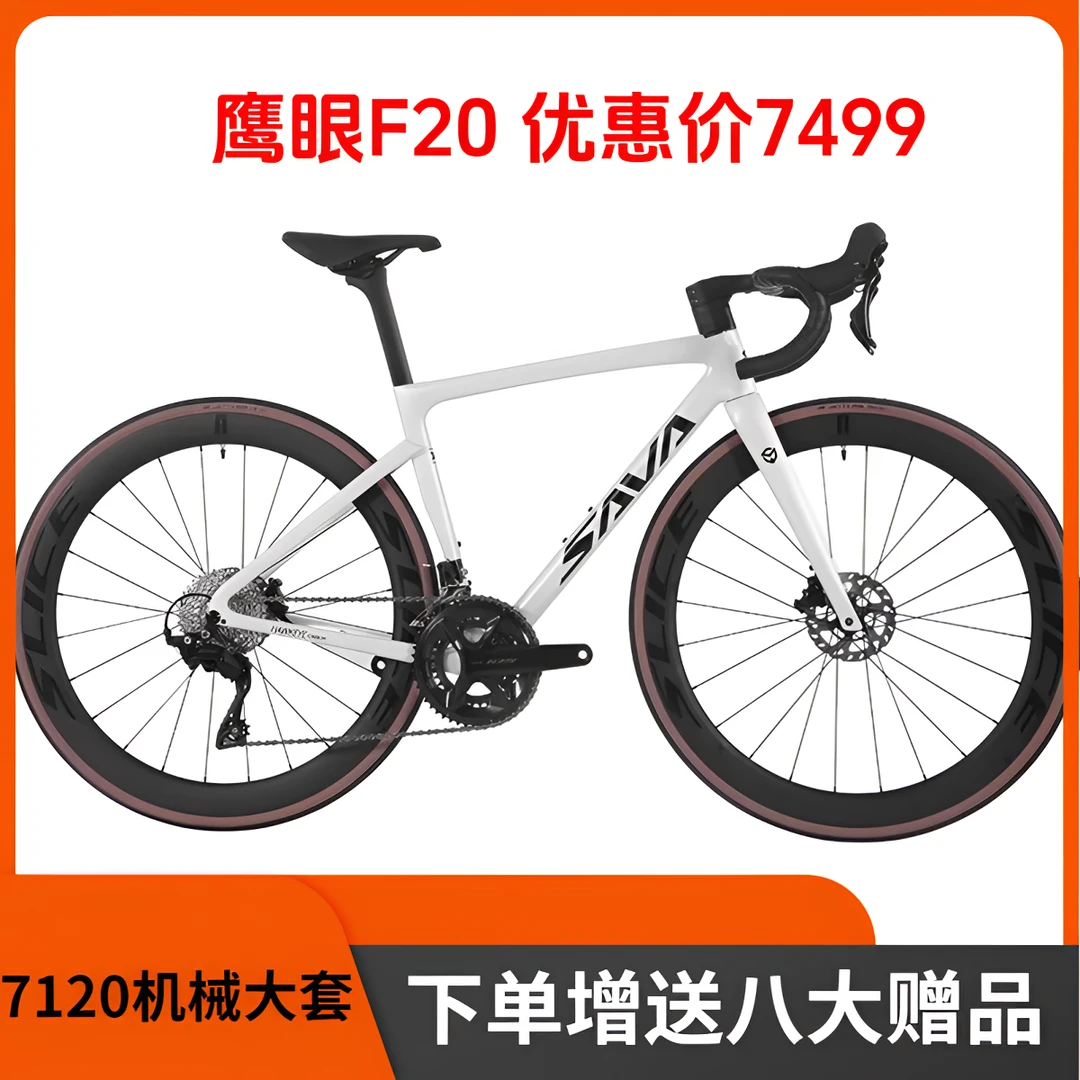 SAVA/萨瓦鹰眼F20全碳R7120-24速油碟综合车架超轻公路公路车推荐