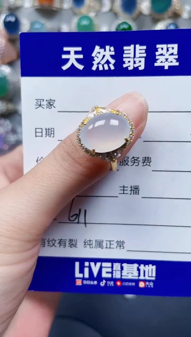 银S925镶嵌翡翠耳饰611