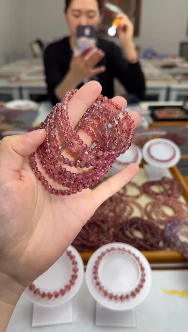 未镶嵌手串水晶彼岸花金草莓 多样性发一