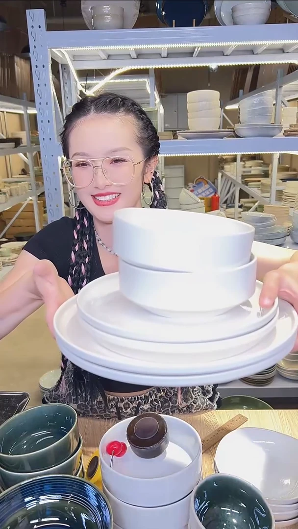 瓷161外贸尾货高温釉下彩陶瓷餐具默认微瑕