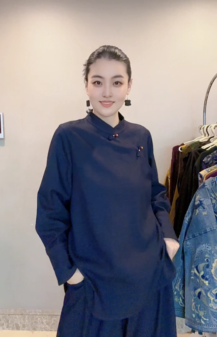 3480｛一顾倾城｝新中式原创设计时尚百搭老钱风休闲新款套装分开拍