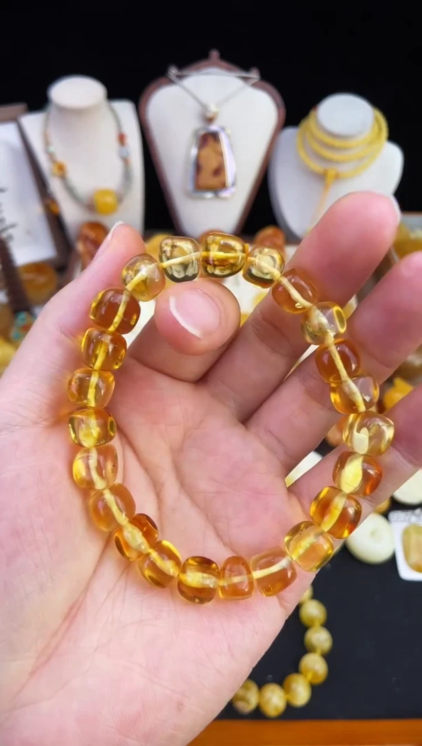 琥珀未镶嵌珠宝奇石柒月
