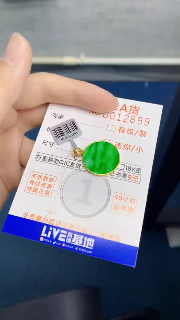 翡翠未镶嵌颈饰             1