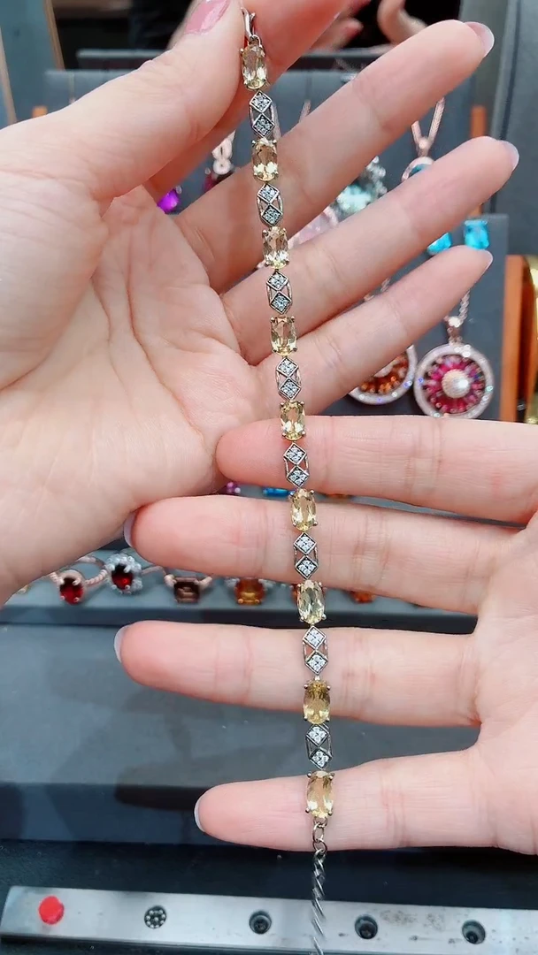 银S925镶嵌手链水晶水晶手链