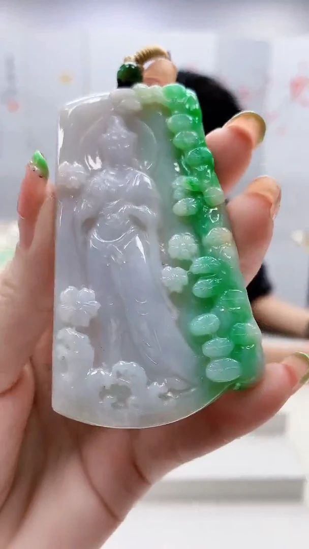 未镶嵌定制翡翠5028ry-毛货挂件184
