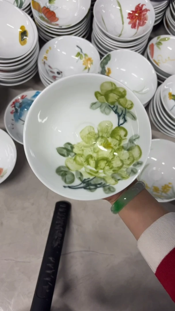 景德镇高温瓷食品级釉中彩-斗笠碗