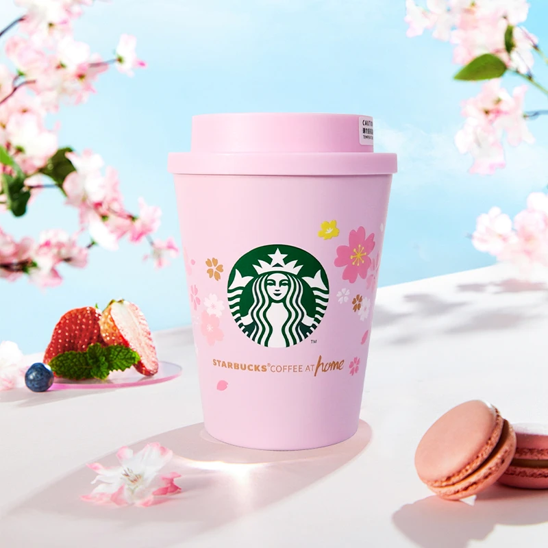 星巴克家享樱花粉随行杯