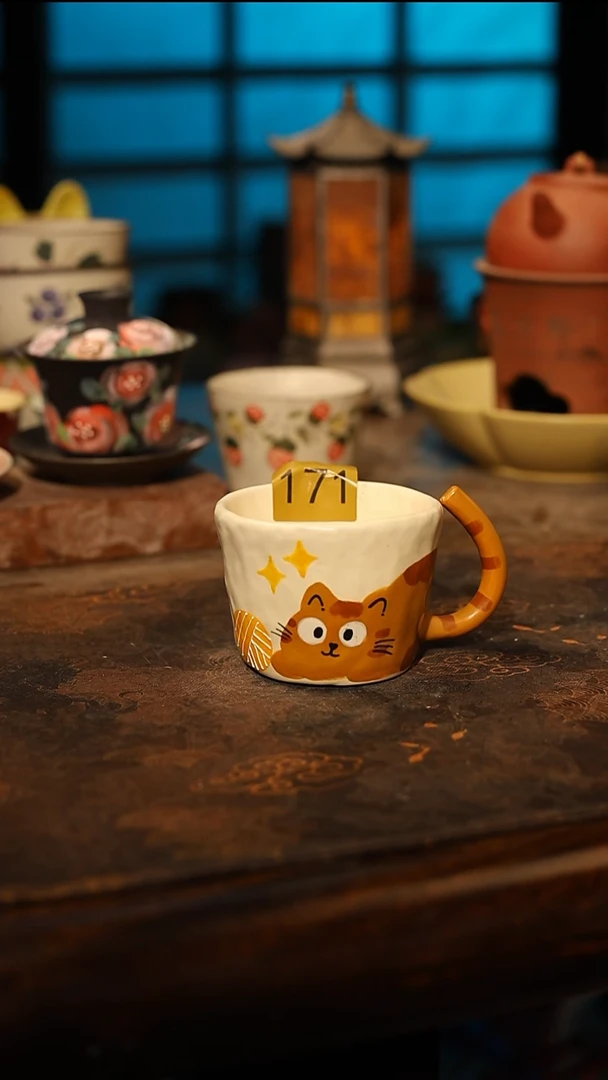 陶瓷景德镇高温釉下彩手工手绘款式@A0762@