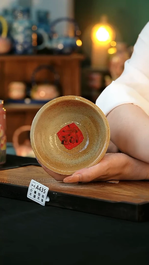 杯手绘心瓷陶瓷浮力微瑕