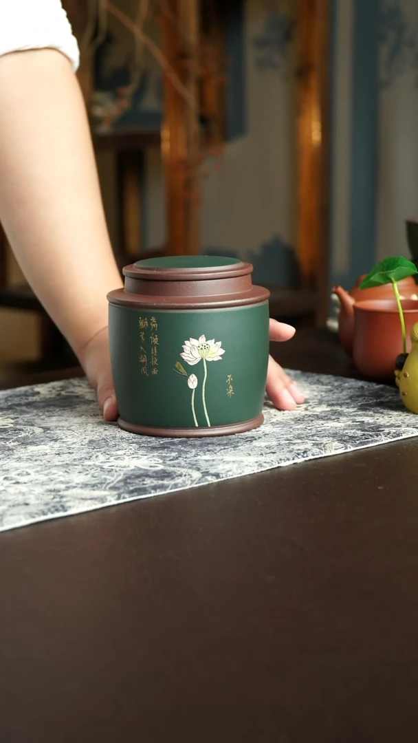 茶杯紫砂71号宜兴紫砂原矿作品茶叶罐