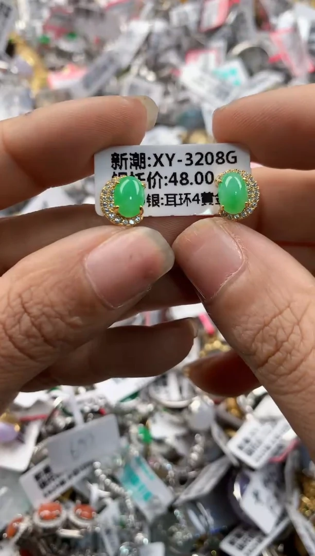 银S925镶嵌戒指翡翠121212---3