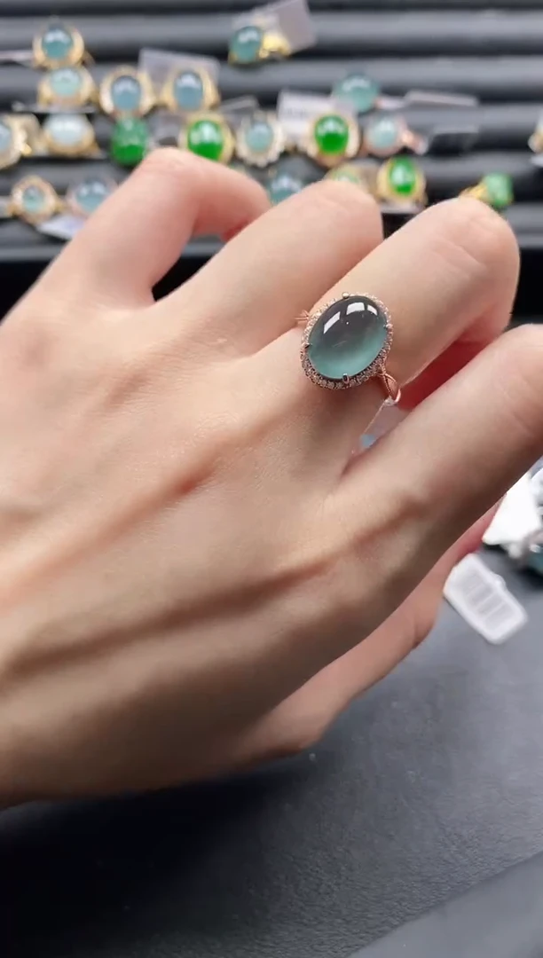 【闪购商品】翡翠戒指银S925镶嵌1111