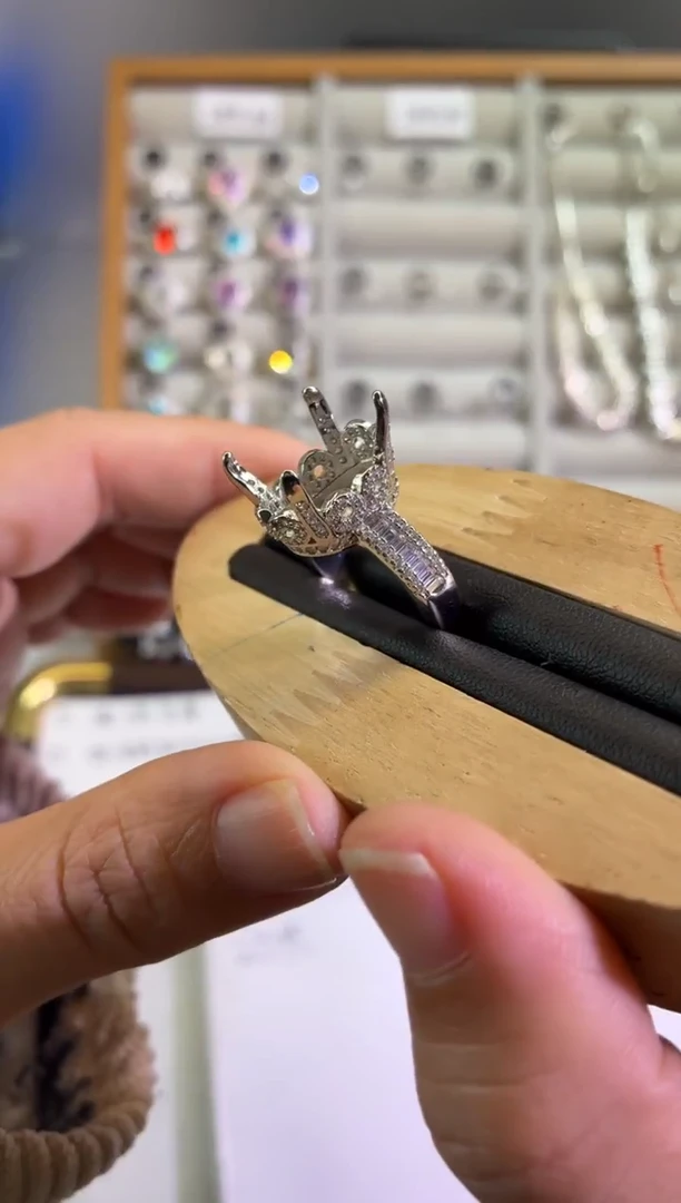 锆石铜合金25号 12*16蛋形冰花空托