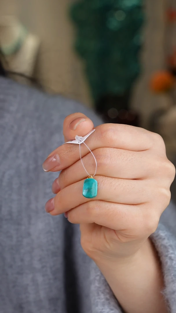 【闪购商品】绿松石吊坠(不含链)18K金镶嵌1