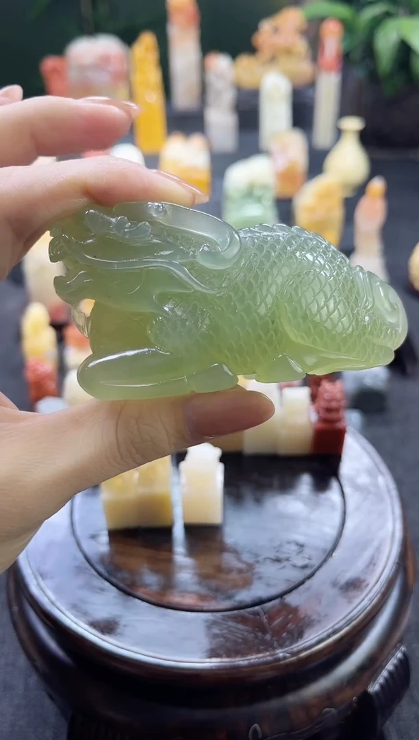 昌化石印石手把件