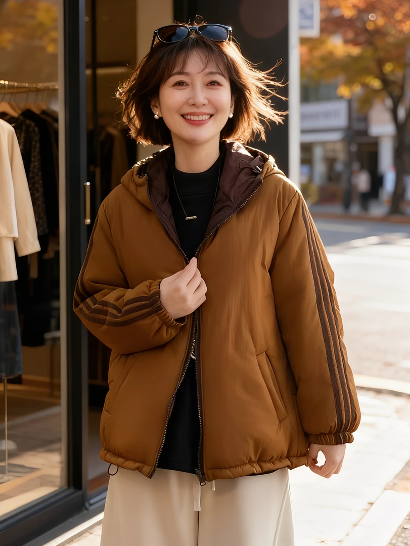 大码女装 胸114-145 撞色两面穿棉衣2586#