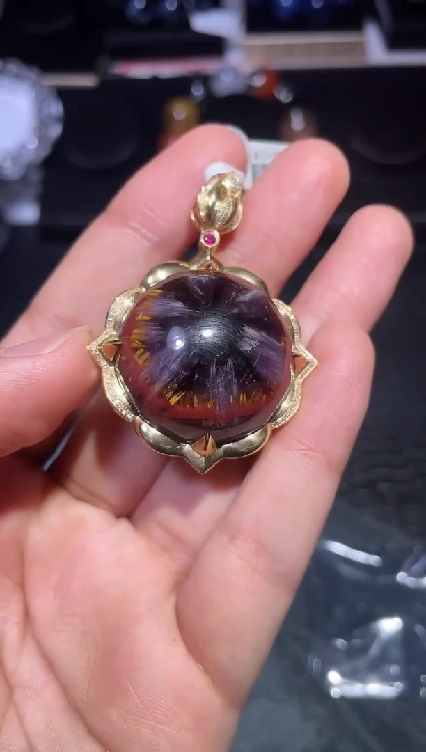 【闪购商品】水晶吊坠18K金镶嵌极光吊坠（多样性发其一）