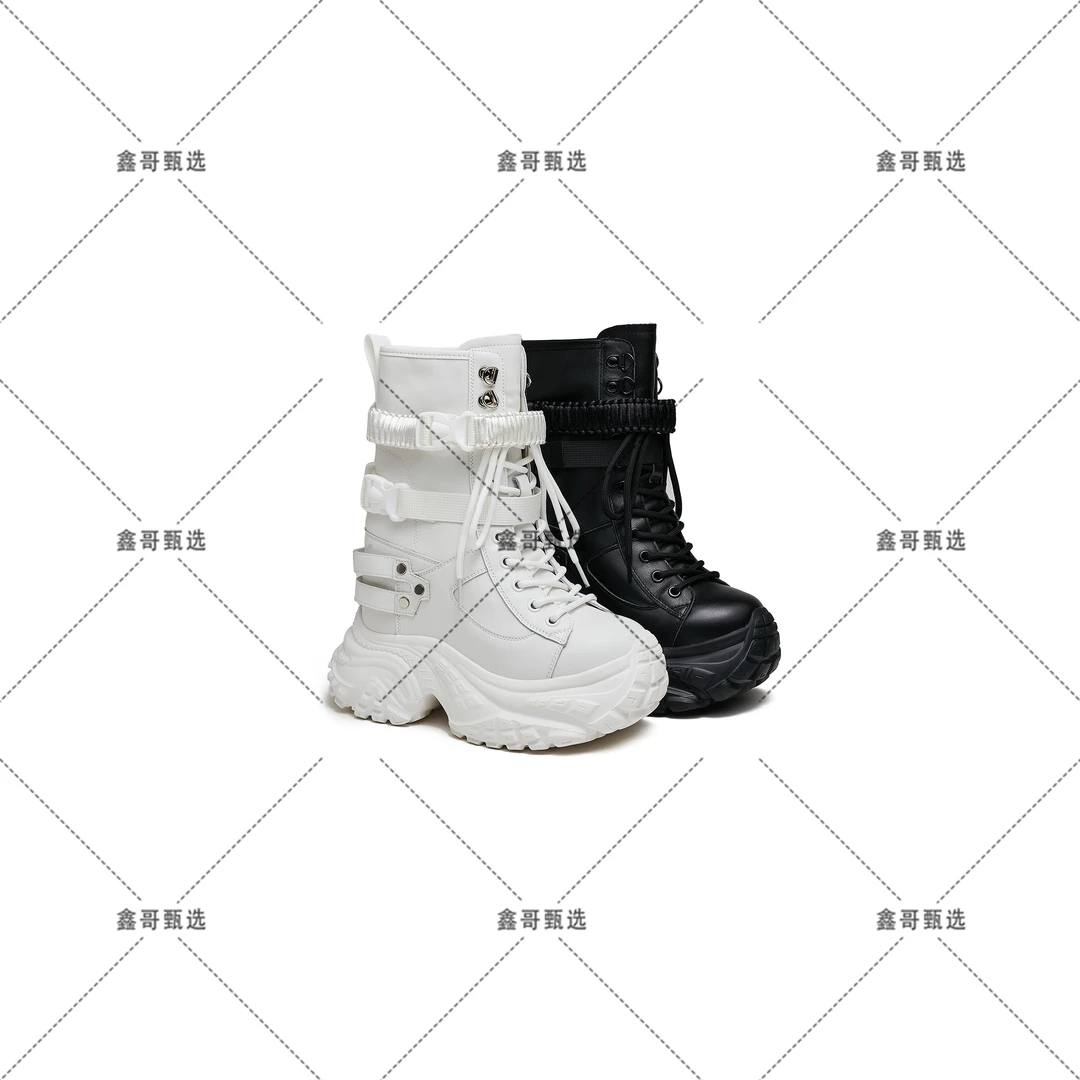 【增高10-16厘米·鑫哥甄选】2025夏季新款透网隐形增高休闲百搭女靴