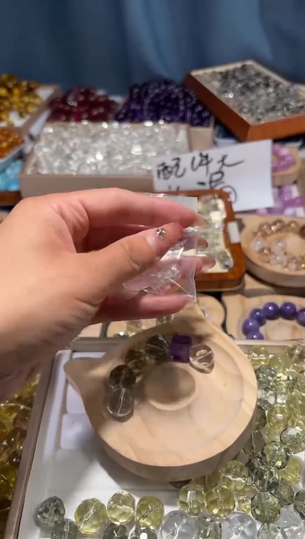 未镶嵌手串水晶N***✨B74胶花随行和粉水随行