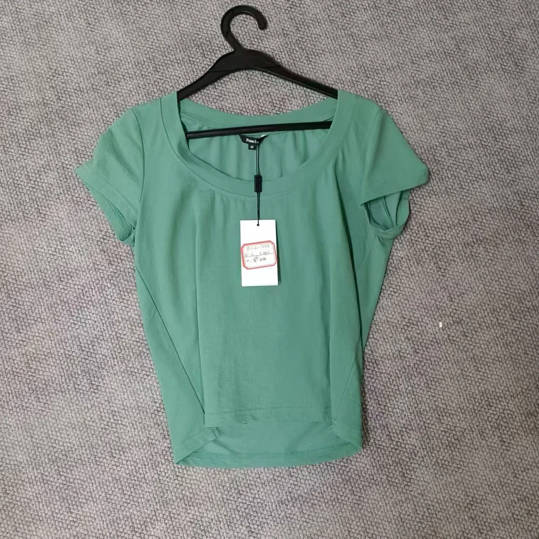 唯琳剪标   8仓B1-2-1254款   绿色圆领短上衣