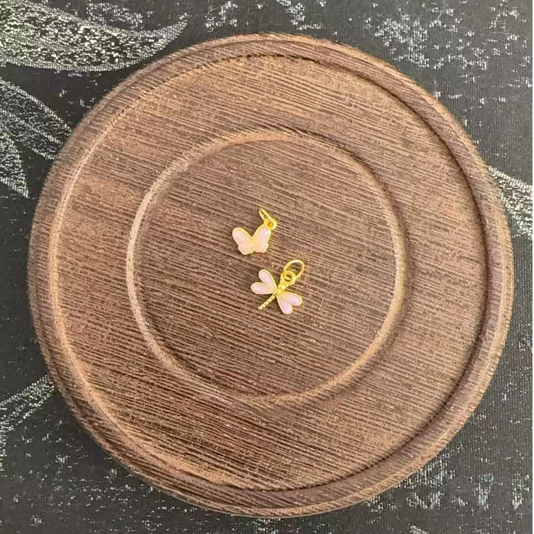 足金999小蜻蜓提溜蝴蝶提溜配件  （确收返邮）