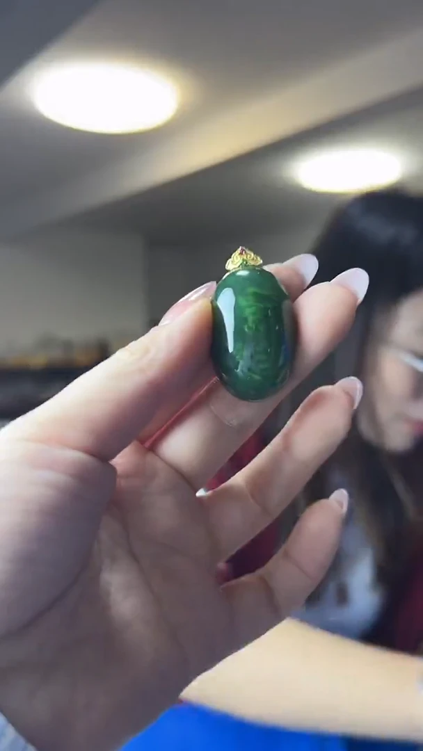 颈饰银S925镶嵌和田玉（多样性发一件）