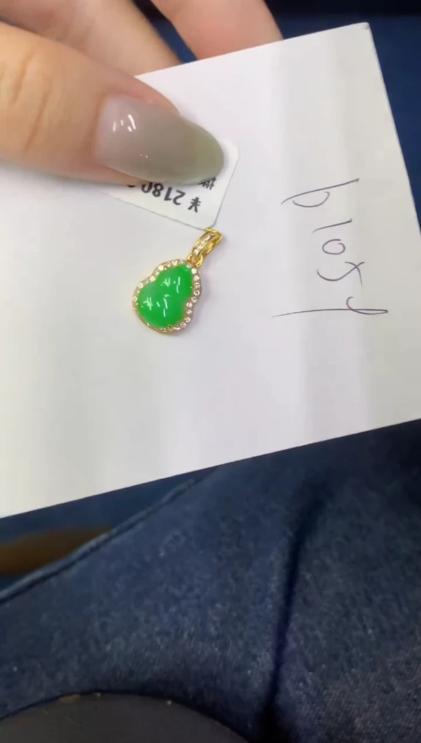 翡翠银S925镶嵌颈饰缅甸天然翡翠A货