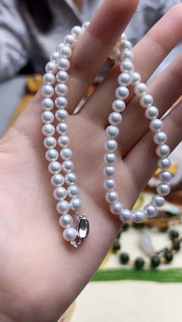 颈饰未镶嵌淡水珍珠珍珠项链6mm+ZD
