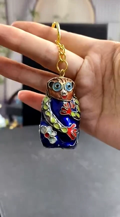 【闪购商品】非遗技艺 景泰蓝钥匙扣猴