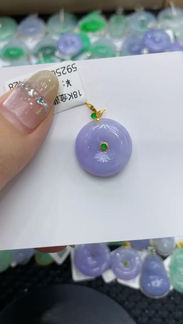 【闪购商品】翡翠颈饰18K金镶嵌222222222