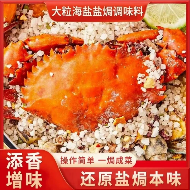 大粒海盐盐焗调味料盐焗海鲜盐焗鸡盐焗猪肝懒人必备家用调味料