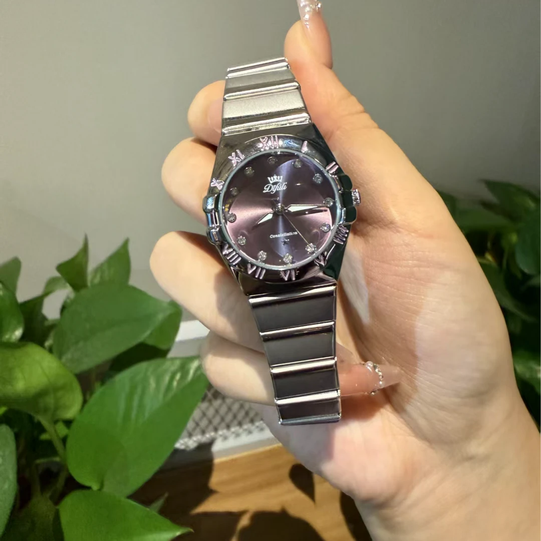 手表女紫色表盘轻奢气质女士高颜值时尚潮流小众精致防006