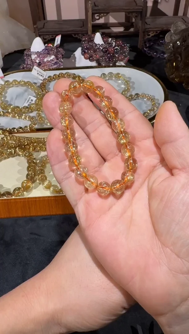 未镶嵌手串发晶SJ-751金发晶