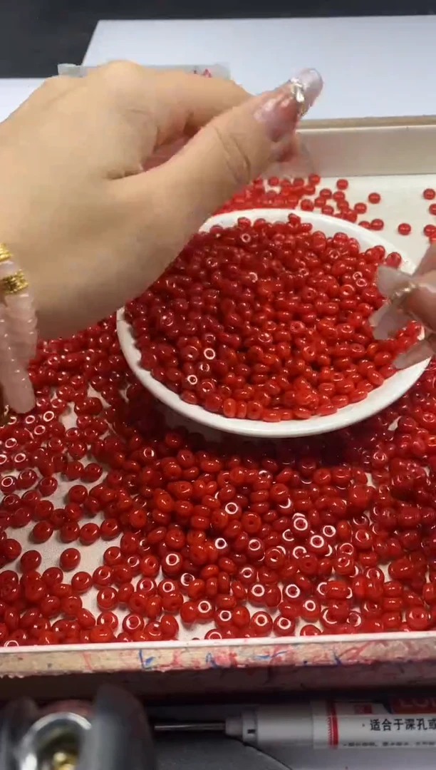 【闪购商品】玛瑙/玉髓颈饰未镶嵌w2256锦红南红隔片6*3mm*60颗