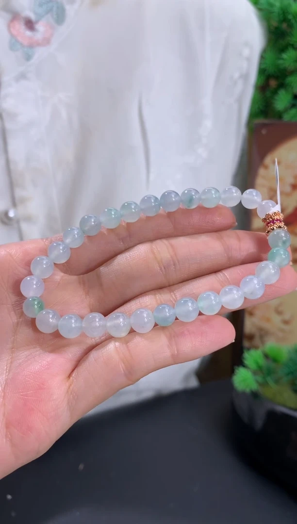 未镶嵌手串翡翠卡6.1-6.8mm