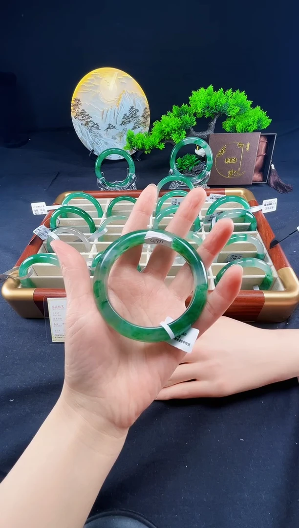 未镶嵌手镯石英质玉（非洲翠）真品上等纯天然非洲翠玉手镯石英质玉