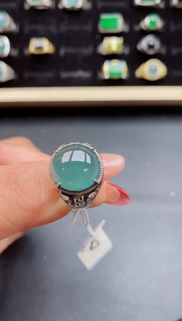 【闪购商品】翡翠戒指银S925镶嵌0800585