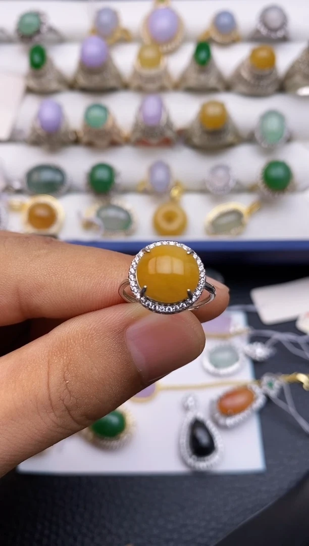 翡翠戒指银S925镶嵌福利0001