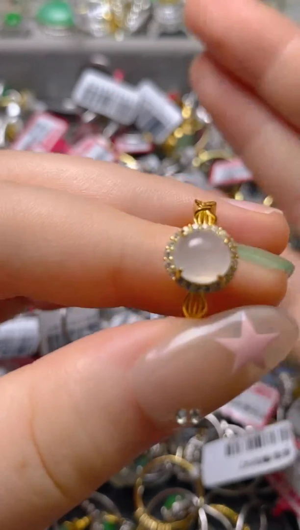 银S925镶嵌戒指翡翠百内无证书