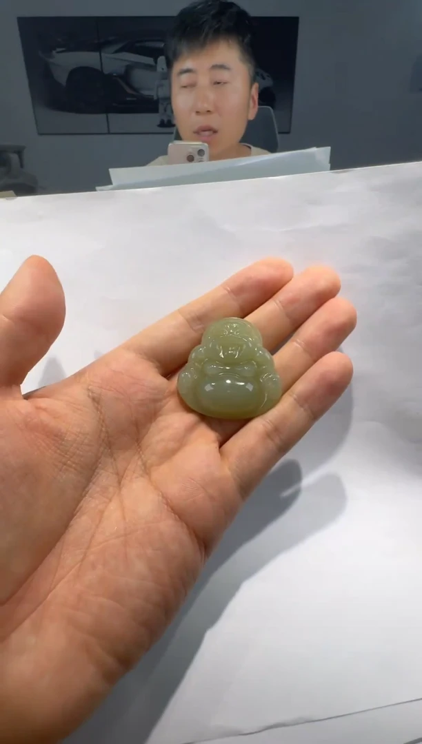 颈饰未镶嵌和田玉40mm精品佛公