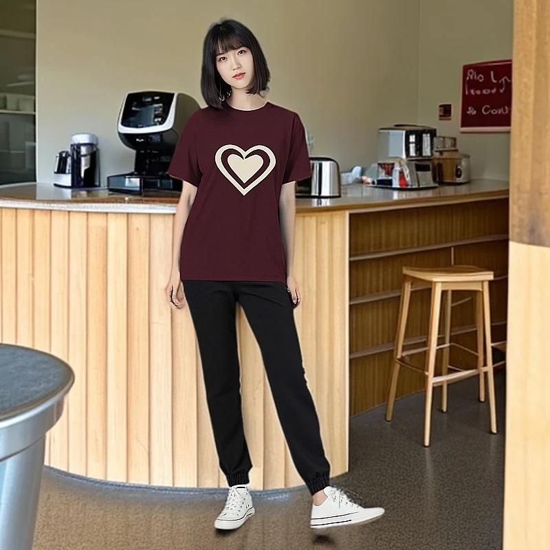 短袖t恤女2025新款oversize宽松休闲舒适大码中长款洋气t恤女纯棉