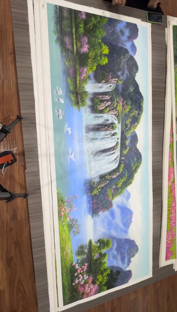 油画【135号】约2.2米*80cm丨朝鲜原创纯手绘孤品油画丨顺丰包邮