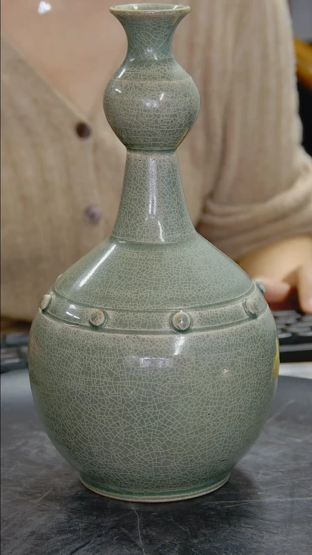 瓶官釉鼓钉葫芦瓶#1240#