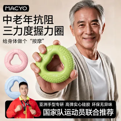 【一圈三力度】抗阻训练握力圈中老年人手指手臂力量专用康复握力