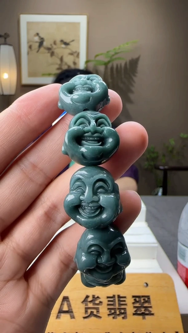 未镶嵌手串翡翠多样性发其一AR@@60B7J09390