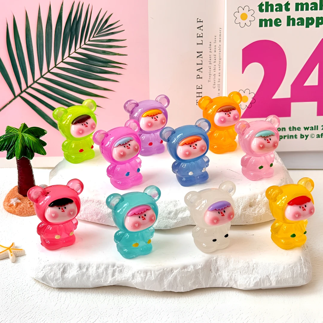 【对对碰＋许愿】夜光卡通雨衣莉莉丝树脂潮玩DIY摆件